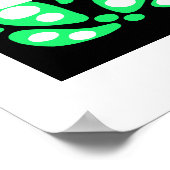 有機的な形の抽象的な流れ ポスター (角)