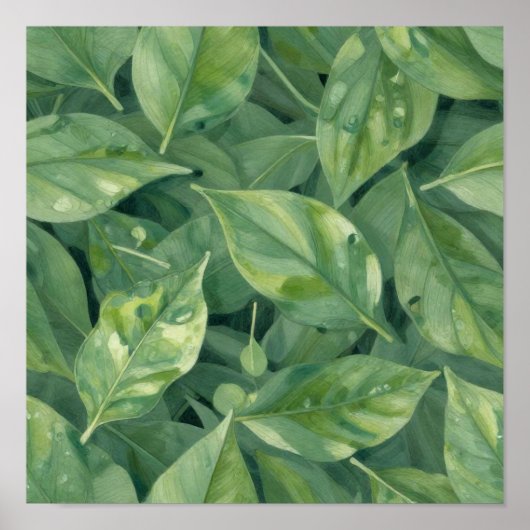 有機的な植物のタペストリー ポスター (正面)