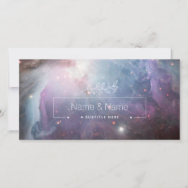 有機的な白がレトロなオリオン星雲を優しく包み込む 編集可能 サンキューカード