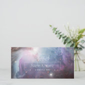 有機的な白がレトロなオリオン星雲を彩る 編集可能 サンキューカード (スタンド正面)