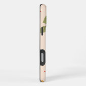 有機的な花の背景 iPhoneケース (右側面)