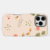 有機的な花の背景 iPhoneケース (裏面横)