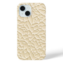 有機的テクスチャーレリーフ付きベージュiPhoneケース
