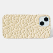 有機的テクスチャーレリーフ付きベージュiPhoneケース Case-Mate iPhoneケース (裏面 (横))
