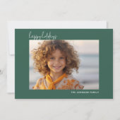 有機的ライン抽象アート - 1 枚の写真 翡翠コーラル シーズンカード (正面)