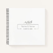 「有機的 ミニマル ナチュラル ウェディング デザイン 編集可能」 ノートブック (正面)