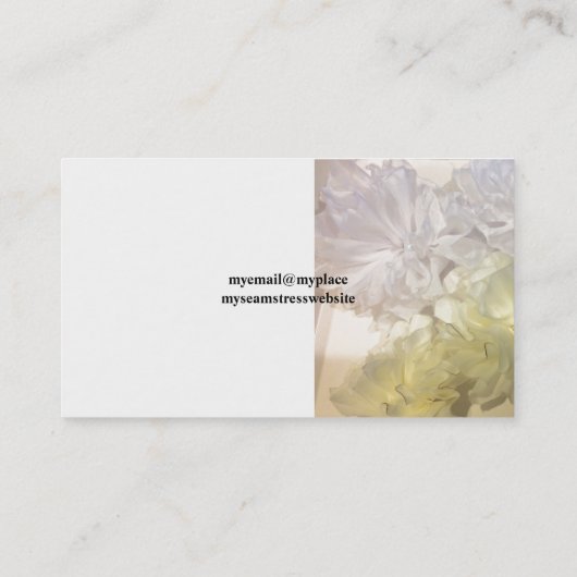 有機織物の花 名刺 (裏面)