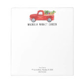 有機農場のトラック 野菜 チキン ファーマーズマーケット ノートパッド (正面)