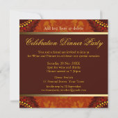 有機部族特別ディナー パーティー招待状 招待状 (裏面)