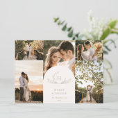 有機 モノグラム 5 枚 写真 ホリデー カード (スタンド正面)