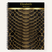 有毒なヘビ鮮やかケスキンの複雑な詳細 ノートブック (正面)