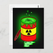 有毒な廃棄物の樽。 ポストカード (正面/裏面)