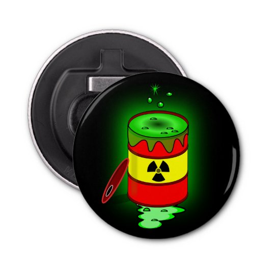 有毒な廃棄物の樽。 栓抜き (正面)