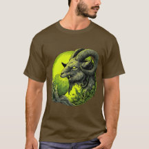 有毒な緑の悪魔のヤギTシャツ