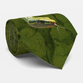 有毒な緑色のヘビ頭部の野生動物の首の効果 ネクタイ (ロール)