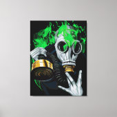 有毒ガスマスク：ネオン炎 キャンバスプリント (正面)