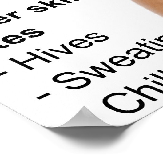 有毒クモの咬合図でよく見られる症状 ポスター (角)