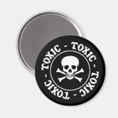 有毒スカル及びクロスボーンズ磁石 マグネット (正面/裏面)