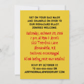 有毒廃棄物カスタムハロウィン招待状 招待状 (裏面)