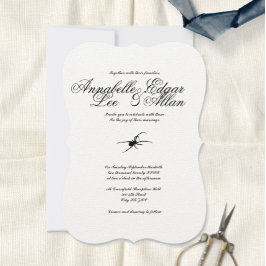 有毒 – 単純ゴシッエレガントク結婚式招待状 招待状