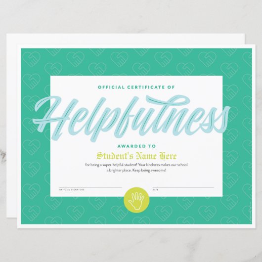 有用性証明書 (正面/裏面)