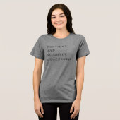 「有知覚で少し心配事あり」ミニマリスト面白グッズ トライブレンドTシャツ (正面全面)