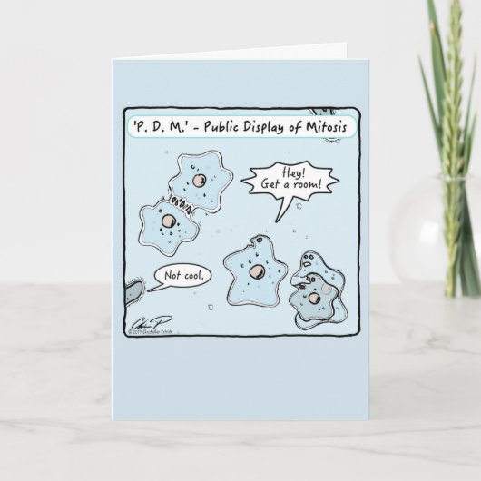 "有糸分裂の公共の表示"バレンタインデーカード シーズンカード (正面)