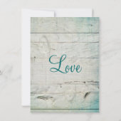 有素朴刺鉄線馬蹄結婚式招待状 招待状 (裏面)