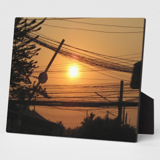 有線サンセット…クルンテップ(タイ) フォトプラーク (側面)