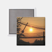 有線サンセット…クルンテップ（タイ） マグネット (正面/裏面)