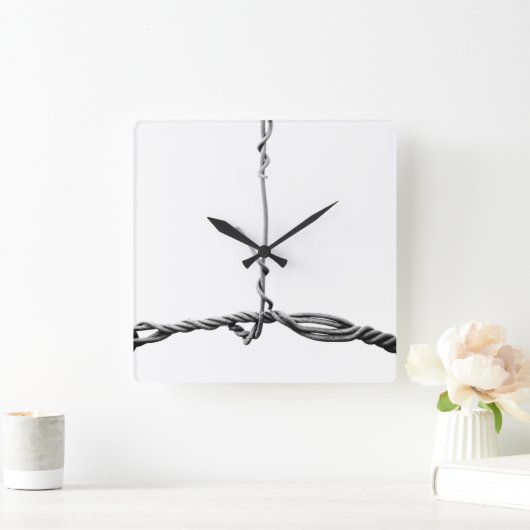 有線 スクエア壁時計 (ホーム)