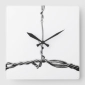 有線 スクエア壁時計 (正面)