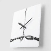 有線 スクエア壁時計 (傾斜)