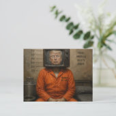 有罪のトランプが刑務所にいる ポストカード (スタンド正面)