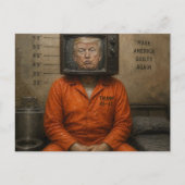 有罪のトランプが刑務所にいる ポストカード (正面)