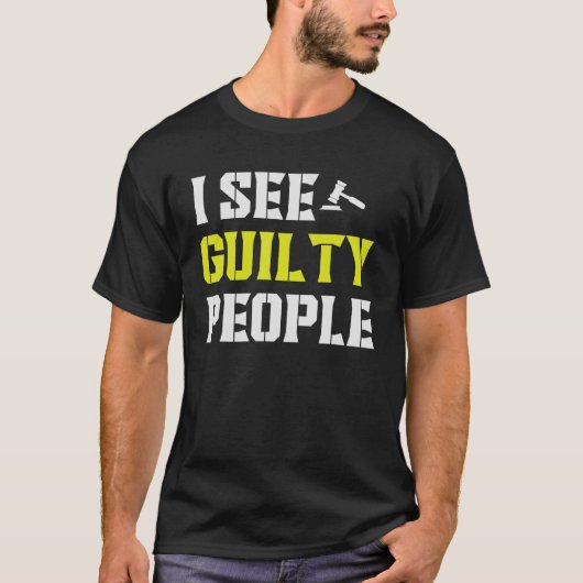 有罪の人々を見る矯正官 Tシャツ (正面)