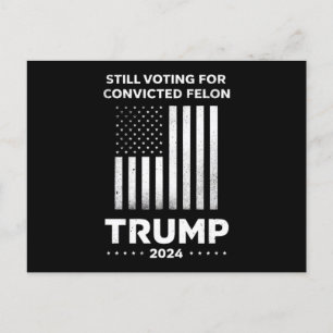 有罪の前科者トランプを支持 2024 ポストカード