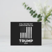 有罪の前科者トランプを支持 2024  ポストカード (スタンド正面)