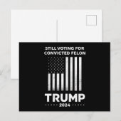 有罪の前科者トランプを支持 2024  ポストカード (正面/裏面)