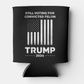 有罪の重罪犯トランプを支持し続ける 2024 缶クーラー (正面)