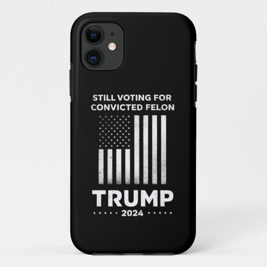 有罪の重罪犯トランプを支持し続ける 2024 Case-Mate iPhoneケース (裏面)