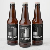 有罪の重罪犯トランプを2024年も支持 ビールラベル (ボトル)