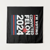 有罪の重罪犯者 親トランプ 2024に投票します タペストリー (正面(横))