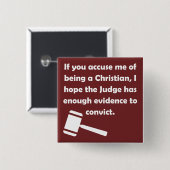 有罪判決を受けたキリスト教引用文ことわざ 缶バッジ (正面&裏面)