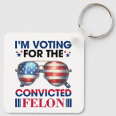 有罪判決を受けたトランプ大統領への投票 キーホルダー (裏面)