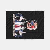 有罪判決を受けたフェロンの投票は中指で行う フリースブランケット (正面(横))