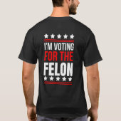 有罪判決を受けたフェロンのTシャツに投票する Tシャツ (裏面)