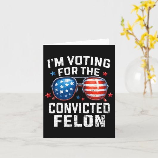 有罪判決を受けたフェロンを支持するアメリカ人 カード (黄色い花)