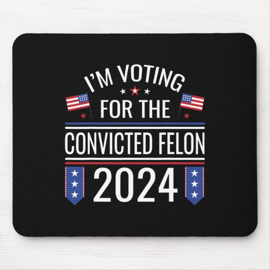有罪判決を受けたフェロン2024米国国旗の投票Pro-T マウスパッド (正面)