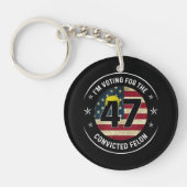 有罪判決を受けたフェロン47アンチトランプMの投票を行う キーホルダー (正面)